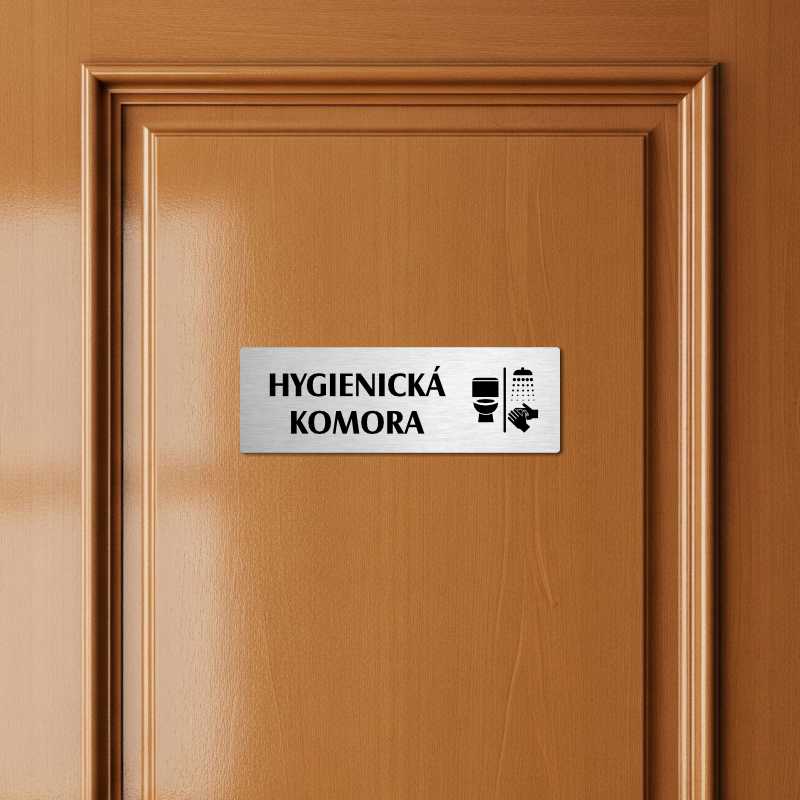 Hygienická komora, 240x79mm, stříbrná popiska 
